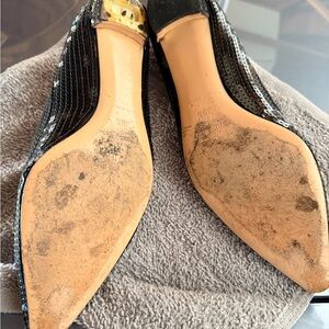 Miu Miu Black Sequin Heels